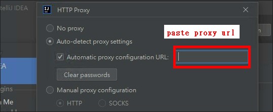 IDEA PROXY SETTING